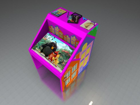 Детский интерактивный стол "домик" (напольный)